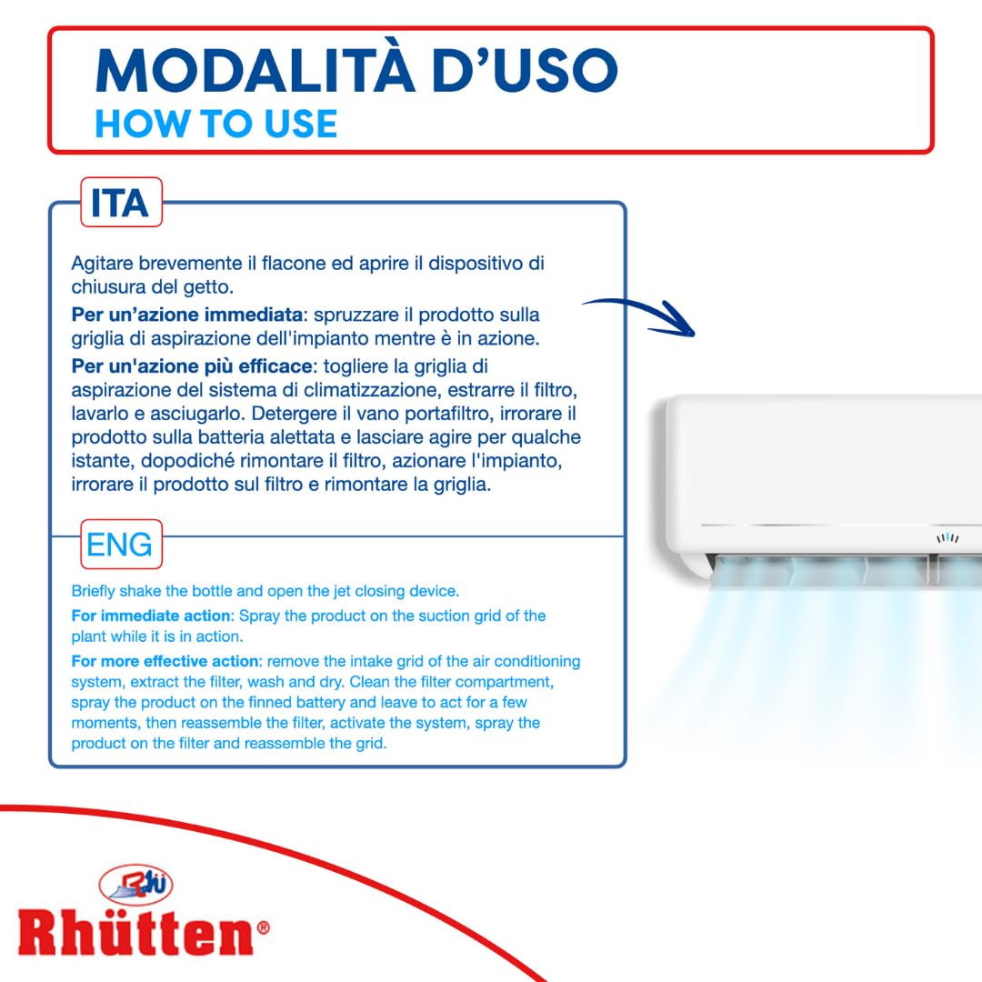 San Air Detergente Igienizzante Climatizzatori, Filtri, Componenti, Unità Esterna, Elimina Cattivi Odori, 750ml spray no gas