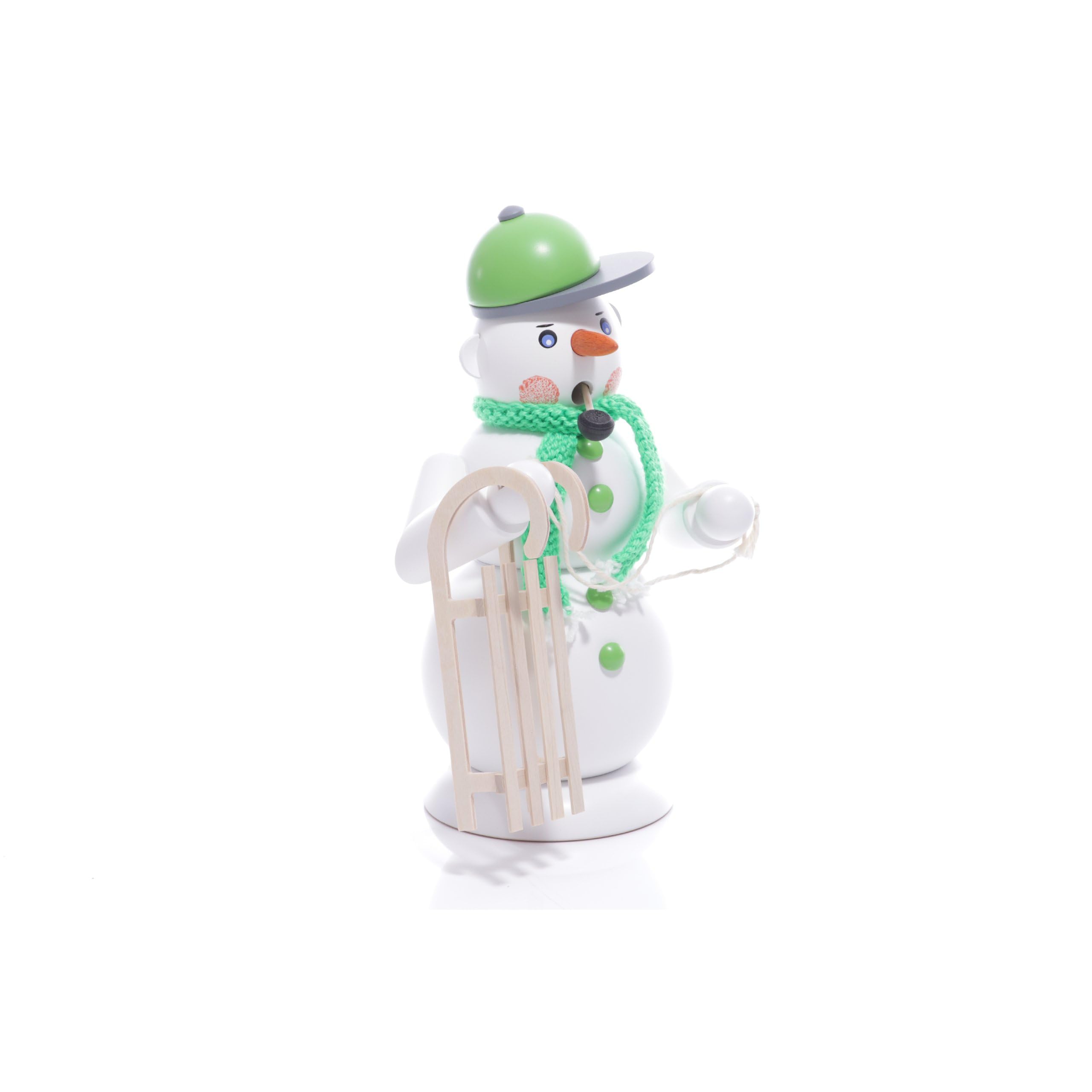 Figurine en bois bonhomme de neige de 27 cm pour illuminer votre salon à Noël