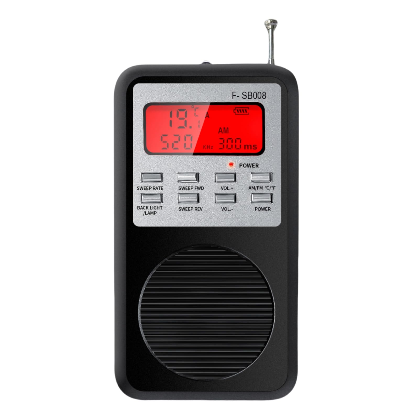 Spirit Box for Ghost Hunting – Paranormal Investigation Device with AM/FM Sweep, EMF Detection, EVP Recorder, Temperature Sensor & Backlit Display – Real-Time Spirit Communication Tool - Black