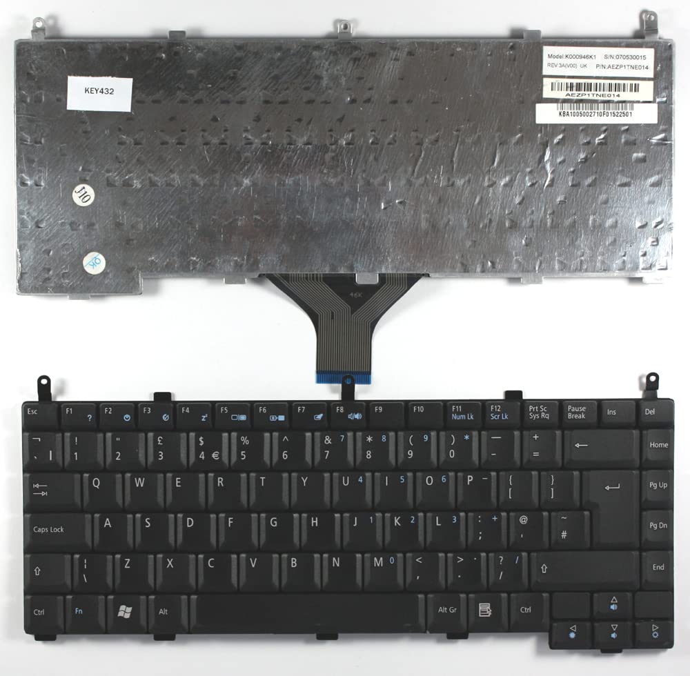 Clavier de remplacement Acer Aspire 1350LM noir pour pièce détachée PC - 2