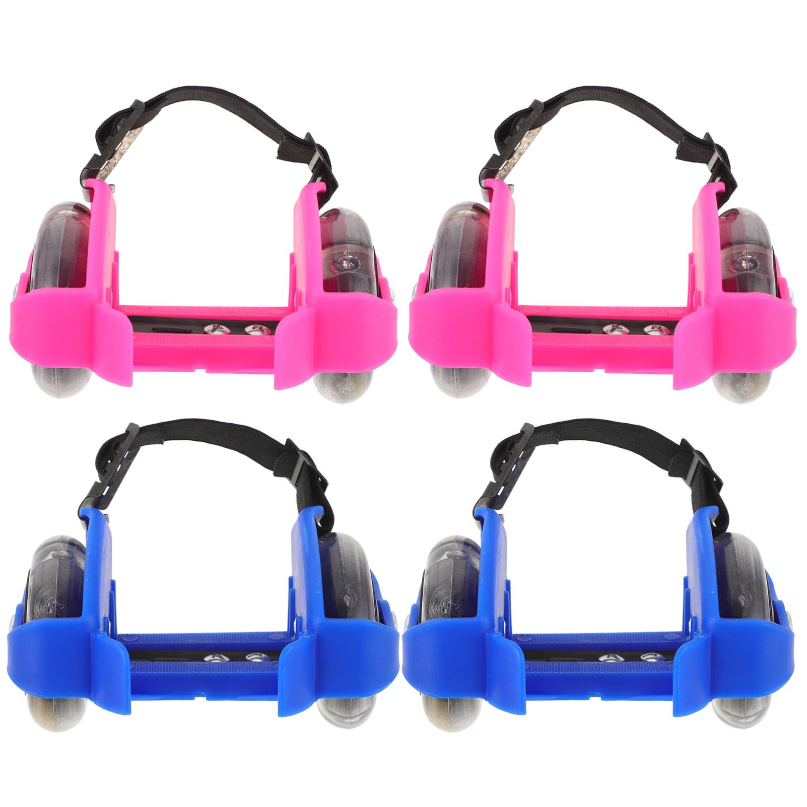 MUELODSIC 2Pairs Beginner Roller Skates for Protective Skating Shoes with Light Up Wheels for Outdoor