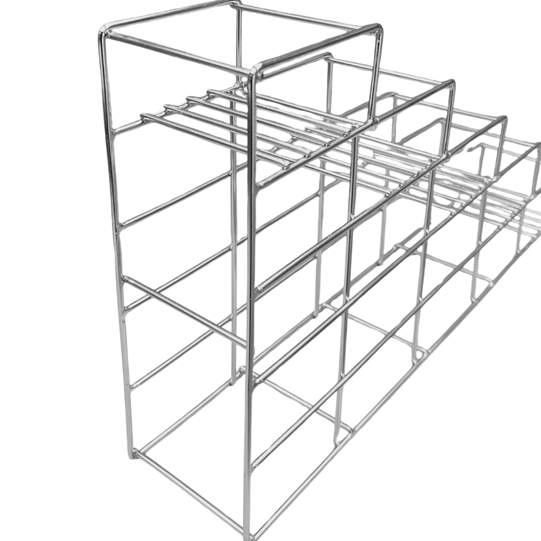 Rattleware 5 Slot Stainless Steel Syrup Bottle Rack (21” x 11.2” x 4”) - Heavy-Duty Metal Design - Perfect for Your Bar Countertop, Organized Bottle Rack for Baristas