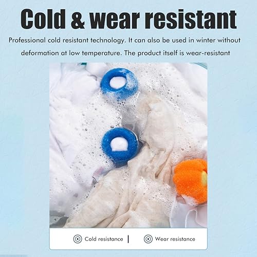 Miniatura 4 de Enfudid Removedor de pelo de mascotas para lavandería, bolas de lavado reutilizables para lavar la secadora, lavar pelos de mascotas, bola