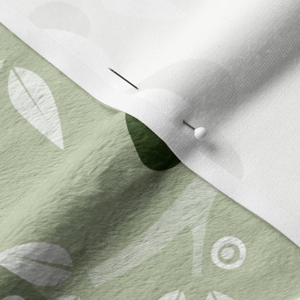 Spoonflower Fabric - Panda Forest Kids Animals Bear Army Green Monochrome Jungle China Printed on Minky Fabric by The Yard - Sewing Baby Blankets Quilt Backing Plush