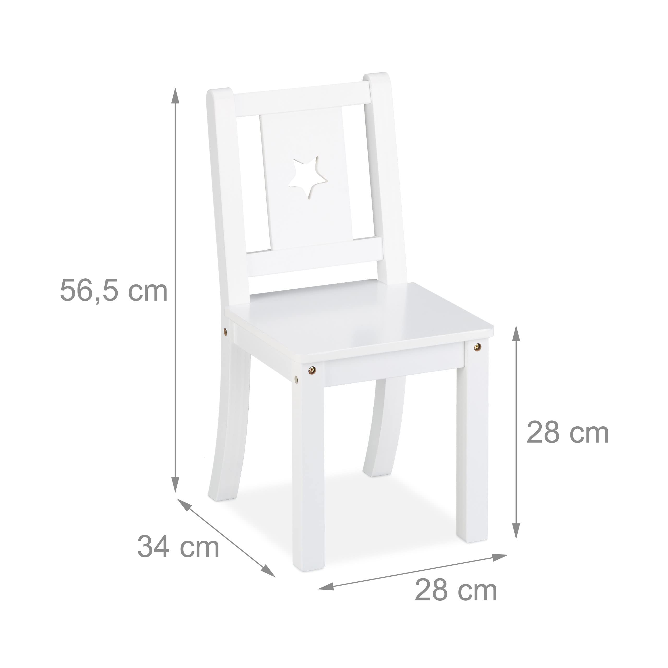 Relaxdays Tavolino con 2 Sedie per la Cameretta dei Bambini, 4 Box Portagiochi, Arredamento per Bimbi e Bimbe, Bianco