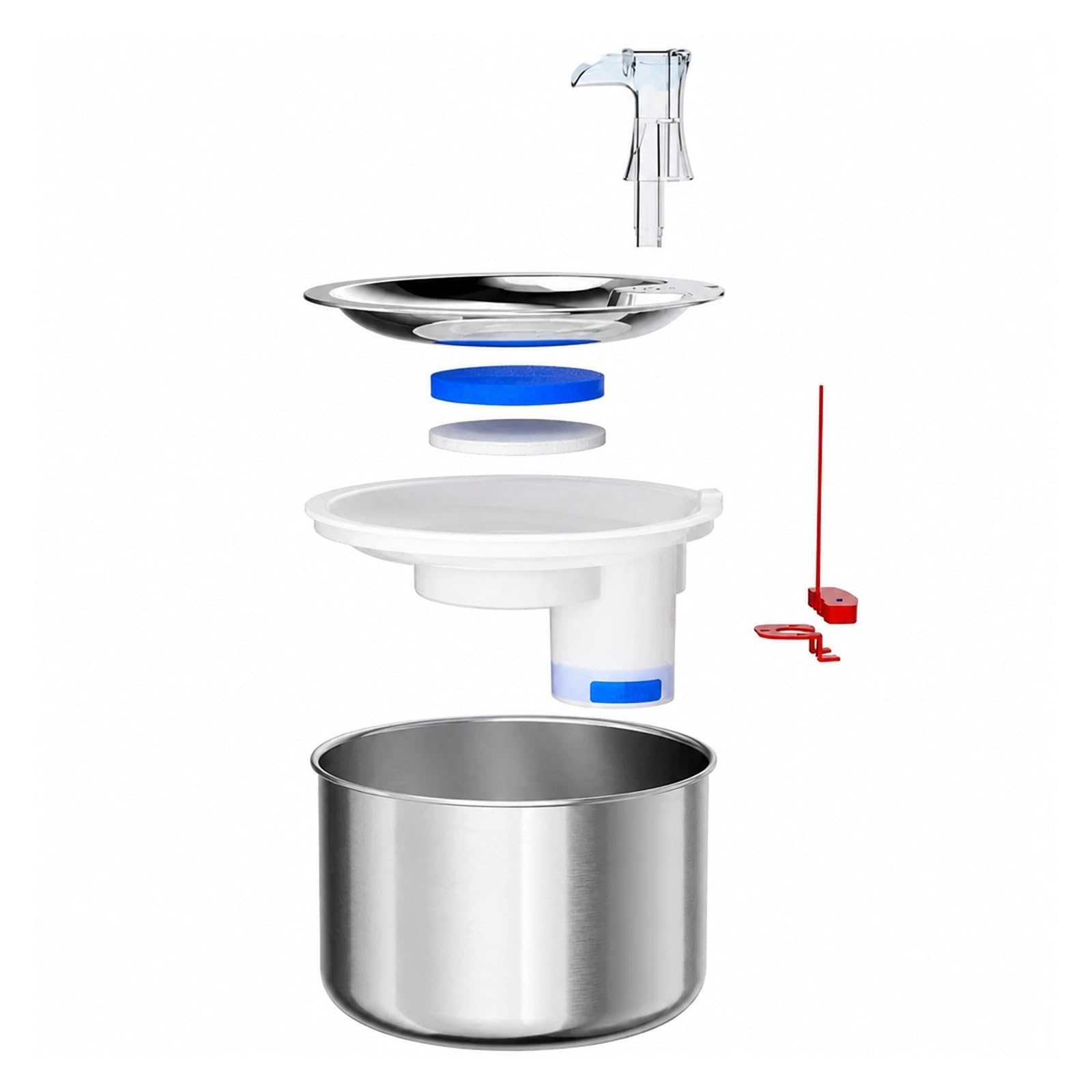 Fuente De Agua para Gatos Inoxidable 2L