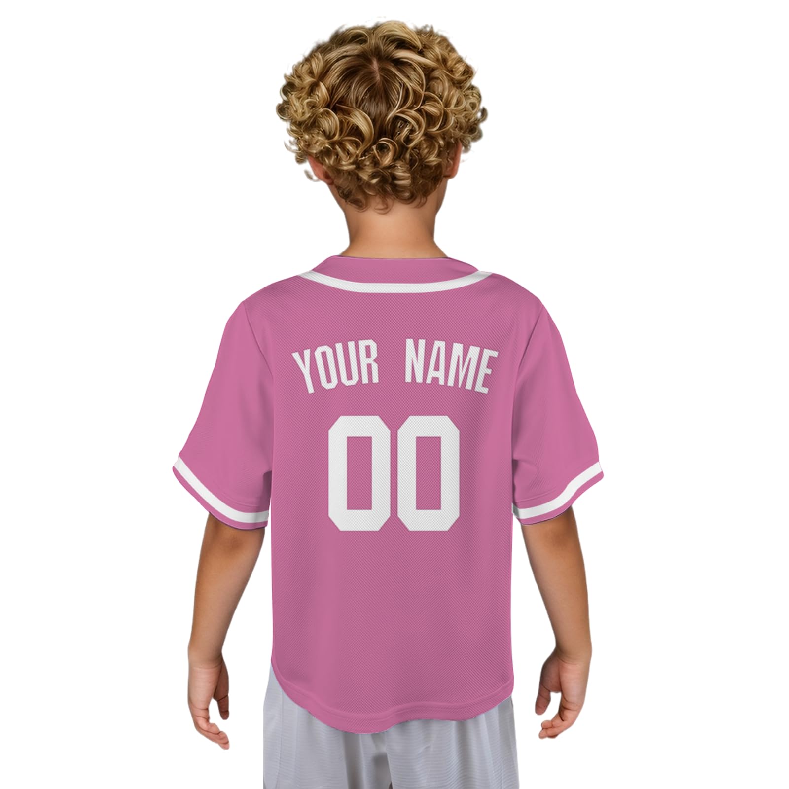 Lonhooker Boys Baseball Jersey Button Down Jersey Kids Hip pop Sport Jersey for Boys Girls
