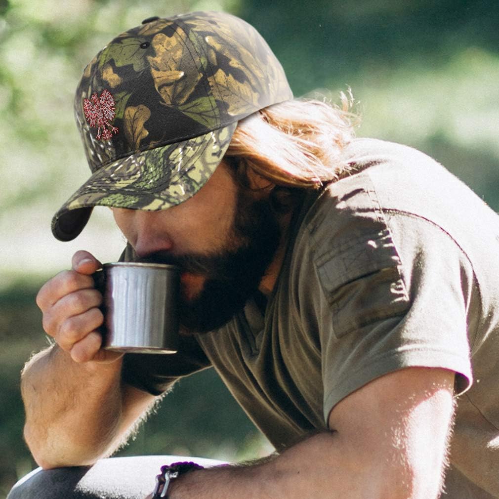 Custom Camo Baseball Cap Polish Eagle Embroidery Cotton Strap Closure - Image 3