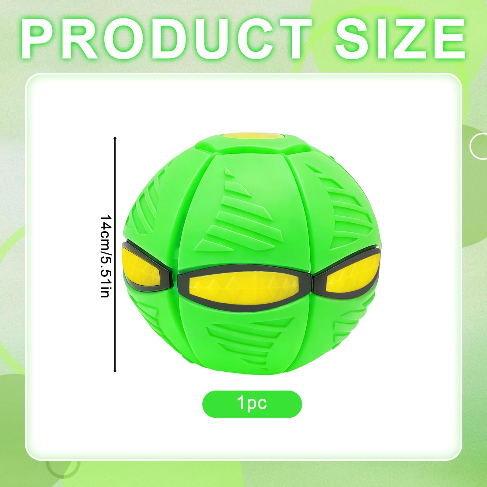 Platillo Volador mágico, Mini Frisbee Transformable en Balón, Flat Ball , Nueva Bola mágica de 2026 con 6 Luces, Bola Voladora, Pelota Voladora para Niños, Regalo Niño Innovador, Juguete para Perros