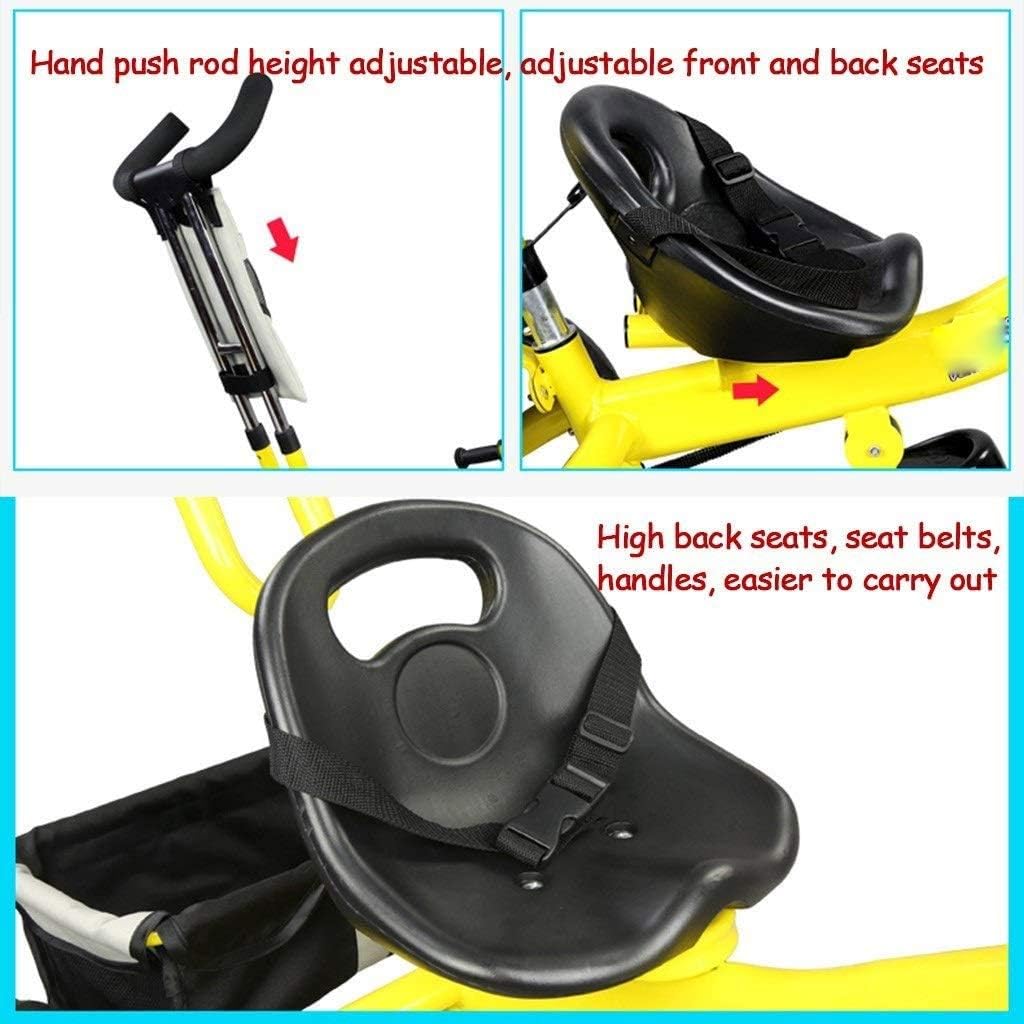 HBJWOV Foldable Tricycle Children's Bicycle Children's Tricycle Can Push and Ride use Stroller Baby Bicycle