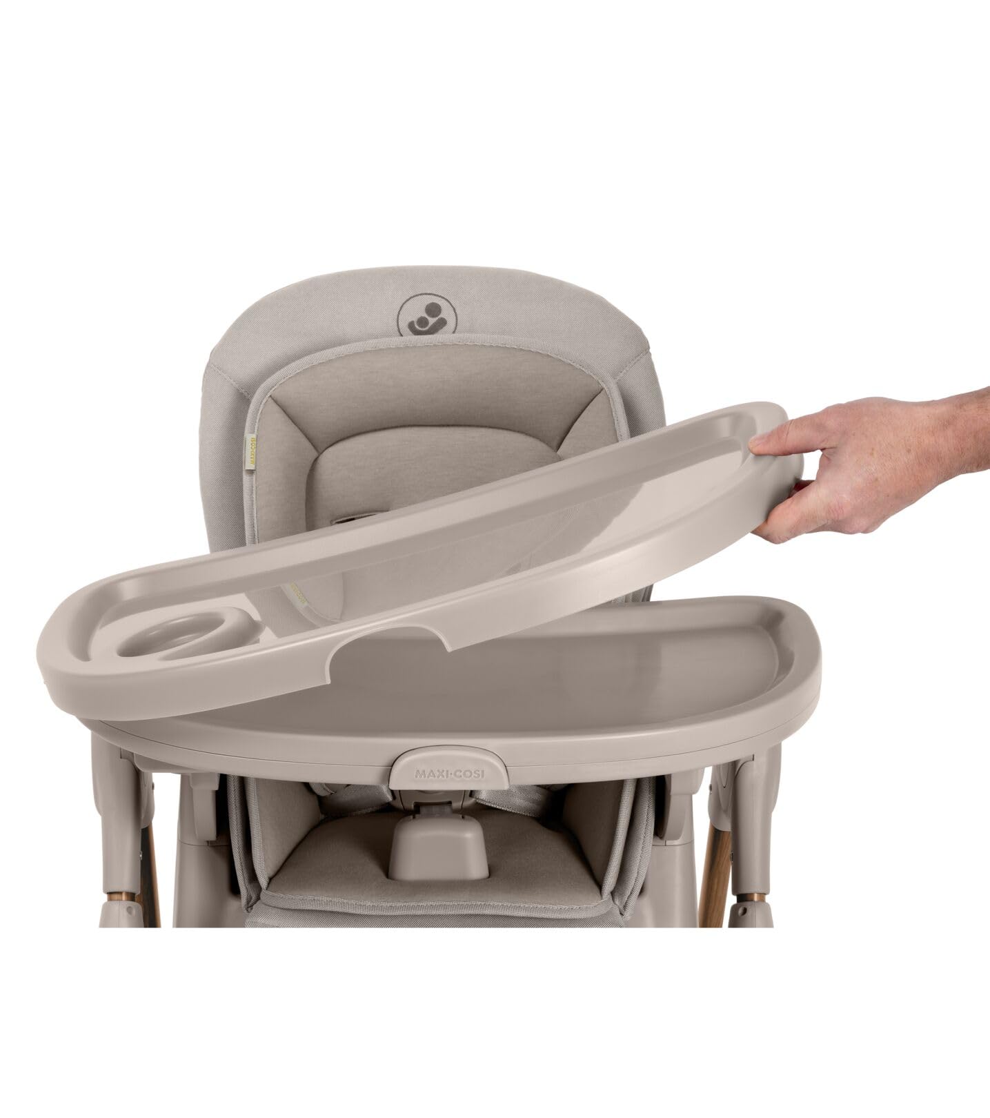 Maxi-Cosi Minla Plus Kinderhochstuhl Mitwachsend, 0–14 Jahre, 0–60 kg, kompakt faltbar, Elegance Beige