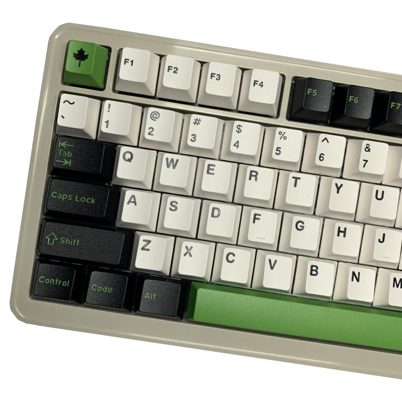 Image of Guffercty kred Cherry Profile PBT Keycaps 170 Key Set, Oil Proof Fade Resistant Keycaps Fit 60% /65% /75% /80% /TKL /100% Mechanical Keyboard (Panda)