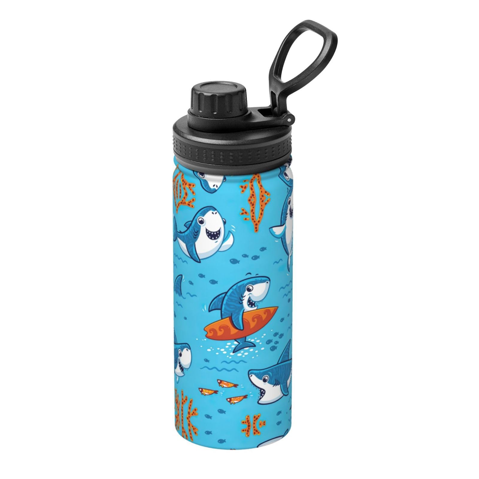Kfjghhl Insulated Stainless Undersea Whale Steel Water Bottle For Sport Gym Travel Leak Camping Hiking Hydration