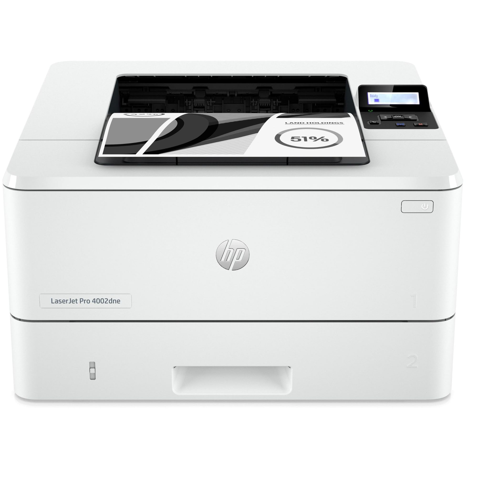 HP LaserJet Pro 4002dne 2Z605E, Stampante a Singola Funzione A4, Stampa Fronte e Retro Automatico in b/n, 42 ppm, USB, USB Host, Gigabit Ethernet, Smart, Bianca