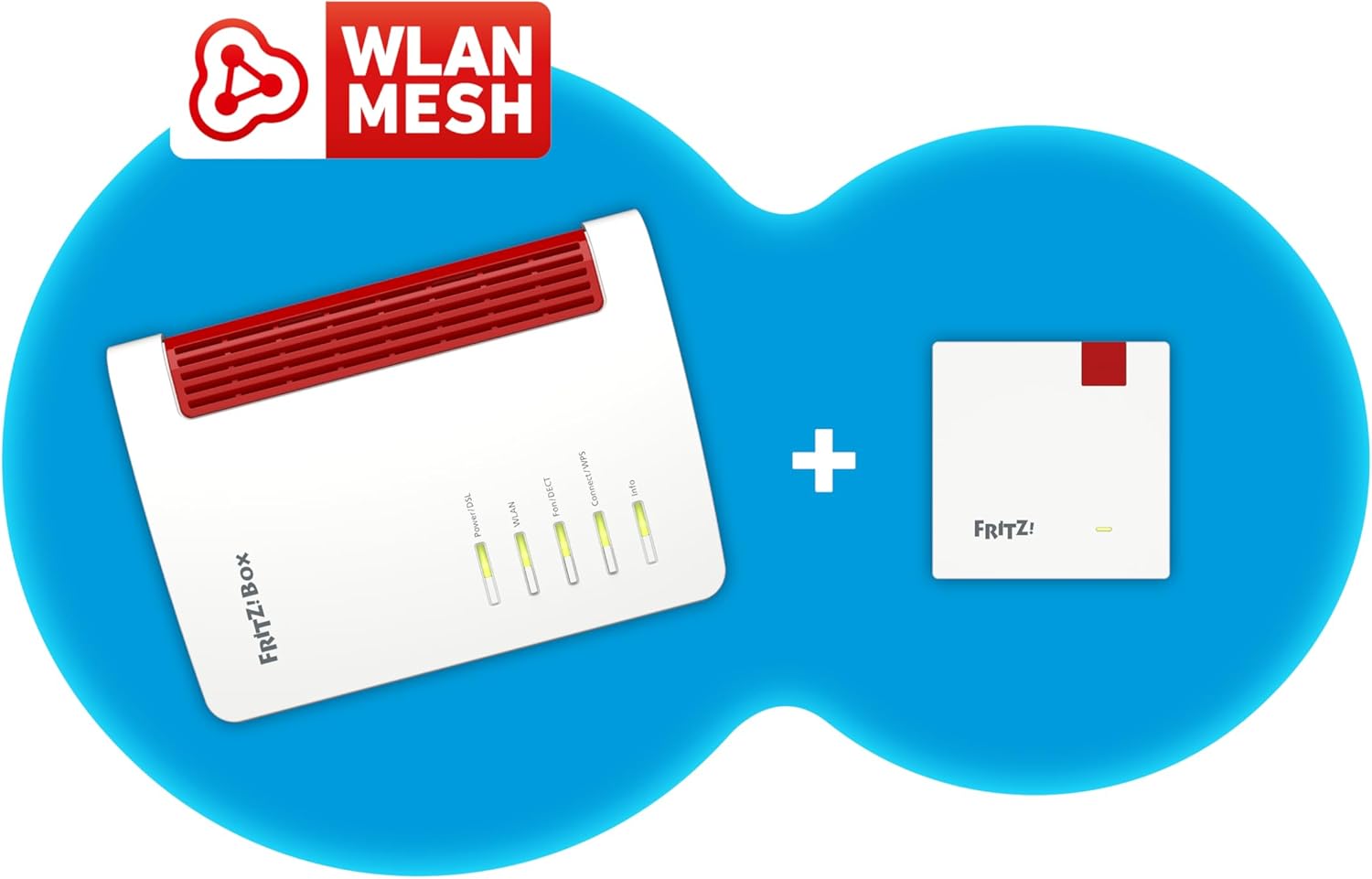 AVM FRITZ!Mesh Set: FRITZ!Box 7530 AX (Wi-Fi 6 Router mit 1.800 MBit/s + 600 MBit/s) und FRITZ!Repeater 1200 AX (Wi-Fi 6 Repeater mit 2.400 Mbit/s + 600 Mbit/s, deutschsprachige Version) – Bild 5