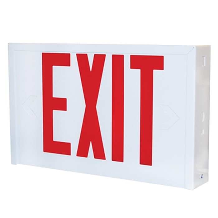 Buy Lithonia Lighting LX W 3 R EL N LED Titan Steel Emergency Exit Sign