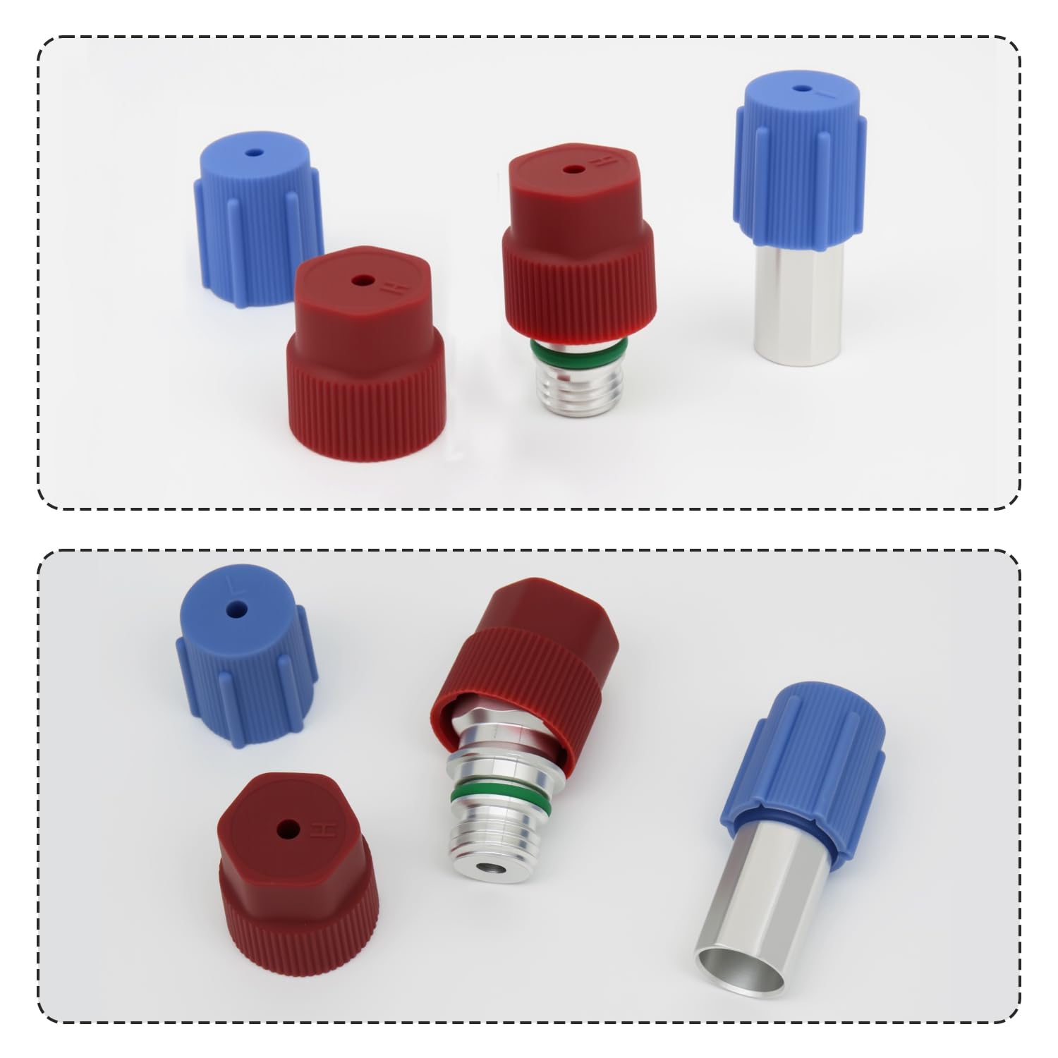 Kit Nucleo Valvola Aria Condizionata, Sistema di Refrigerazione A/C R12 e R134a Nucleo Valvola AC Service Port Tappo di Tenuta A/C Strumento di Rimozione Nucleo Valvolas Service Valves