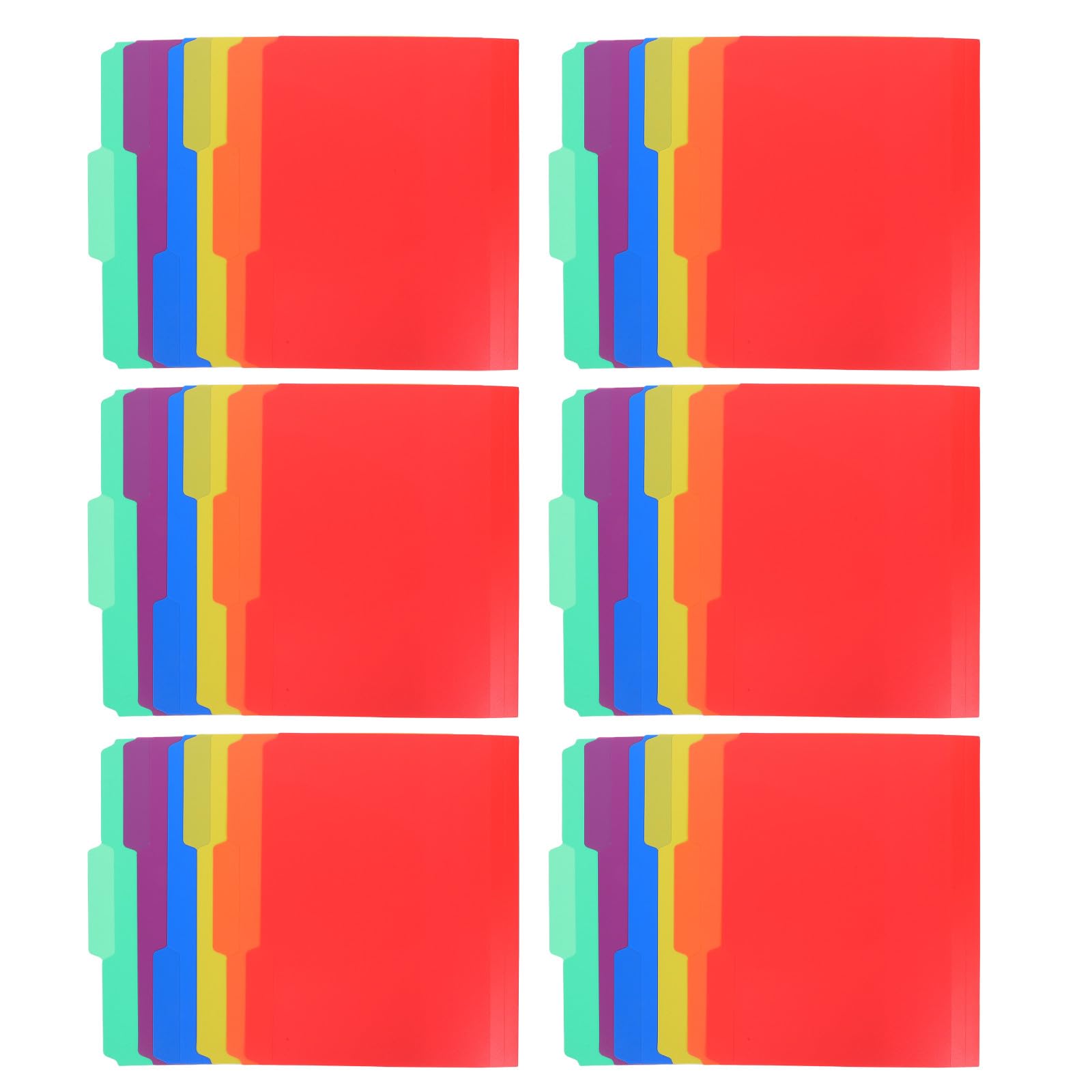 36 Dokumentenordner: Manila-Ordner in 6 Farben – Dokumentenorganizer im A4-Format für Schulprojekte, Büro und Zuhause