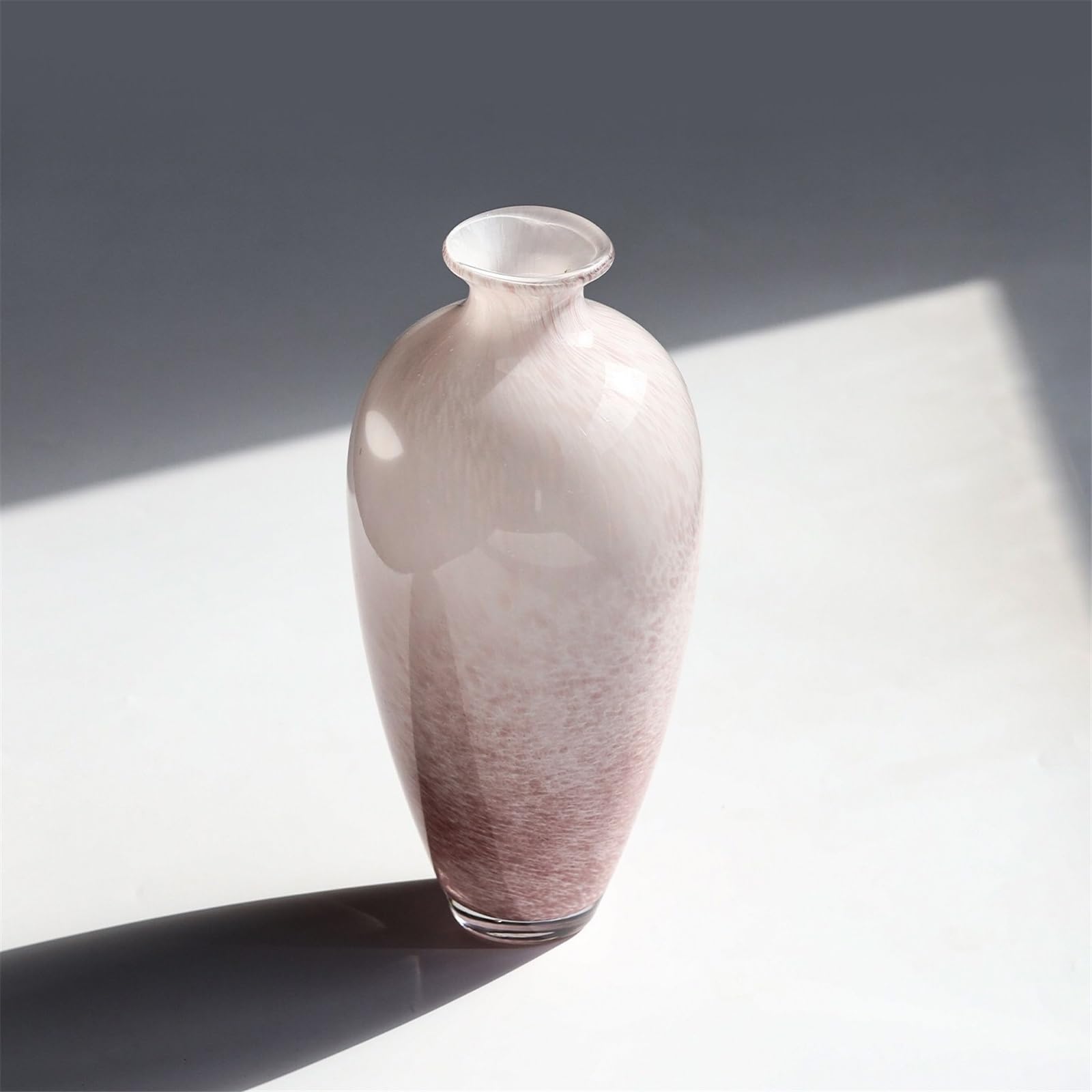 Vaso di Fiori Vasi in Vetro sfumato Rosa da 35,5 cm Vaso Decorativo Moderno for la casa