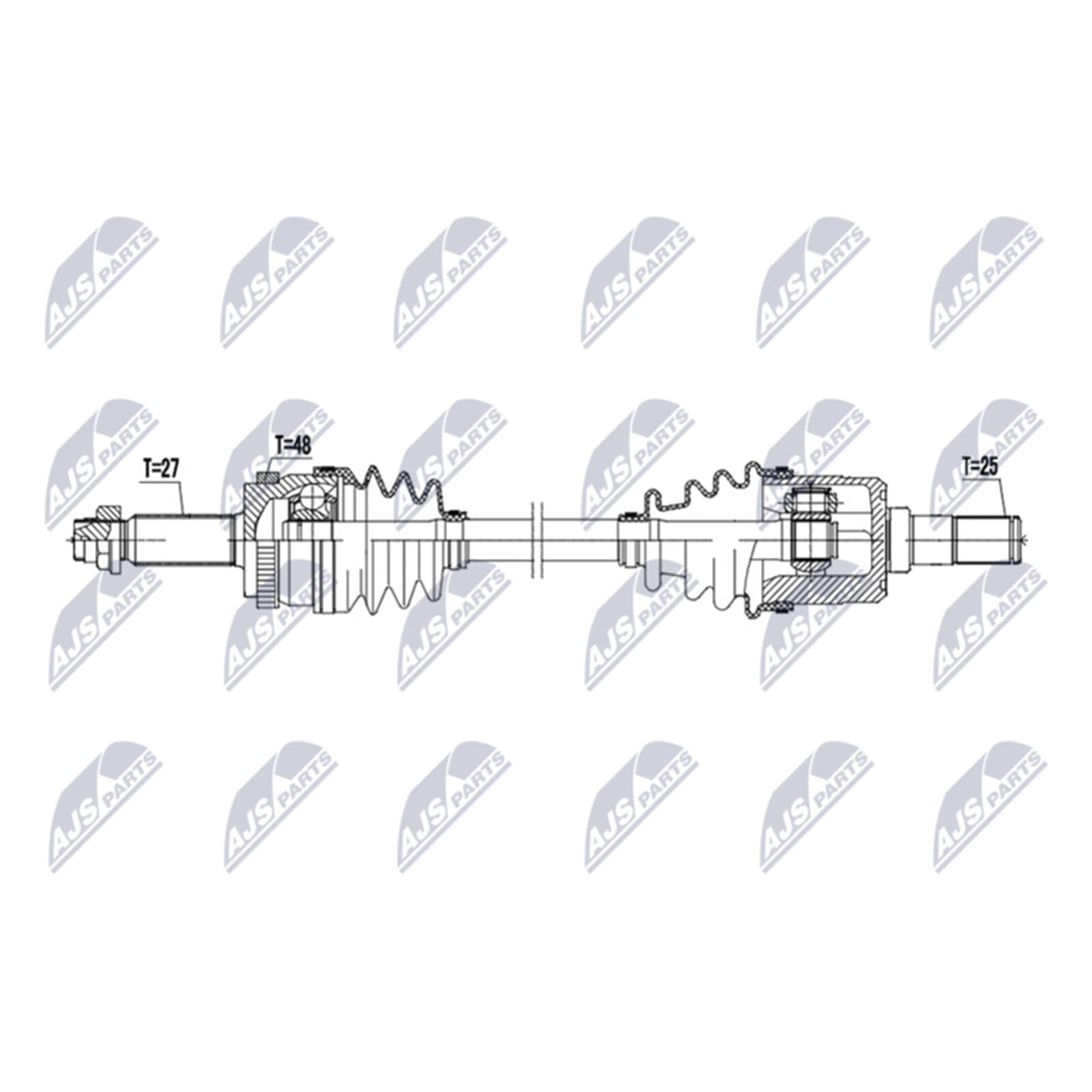 NTY Npw-Hy-679 Antriebswelle hinten links