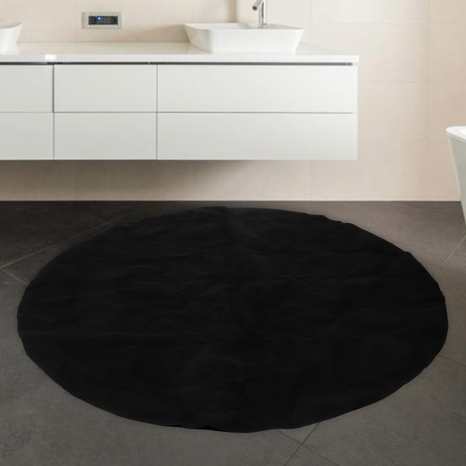 GLEAVI Tapis Rond Multifonction en PE et Feutre pour Spa et Piscine Tapis Antidérapant Imperméable avec Réduction de Bruit
