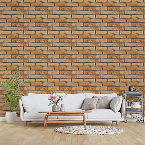 Image of DWELLSINDIA Bricks Self Adhesive Wallpaper, Waterproof, Scratch Resistant, Laminated (41cm x 244cm, Multicolour)