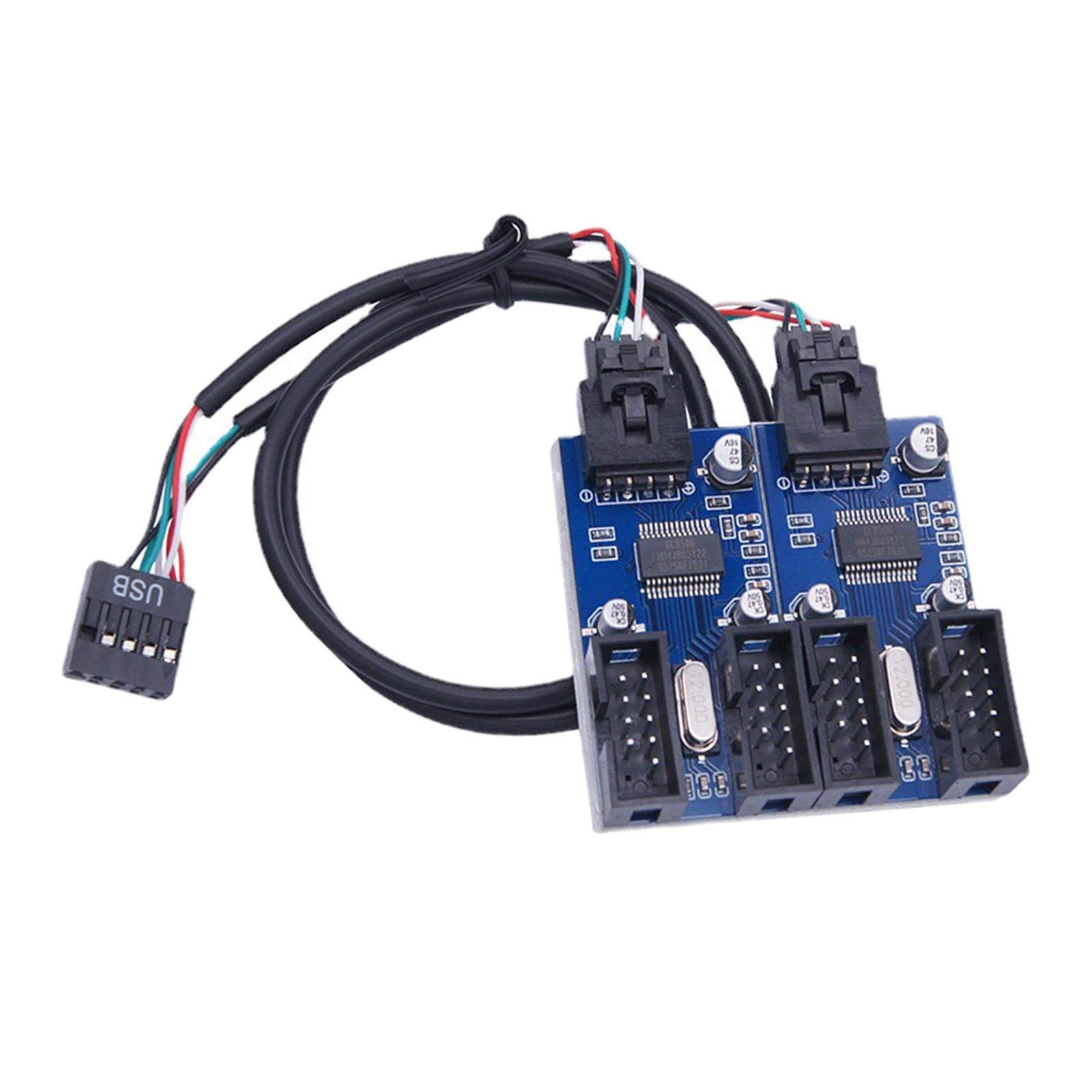 Club Bollywood®9 Pin USB Header Interface USB Cable Port Adapter for Computer Motherboard 1 to 4 Cable| Computer Cables & Connectors |1 Piece Extension Splitter Cable-image-30