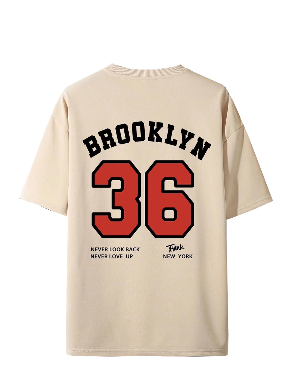New SXV 'Brooklyn 36 ' Printed Cool Aesthetic Oversized Baggy T-Shirt for Men and Women