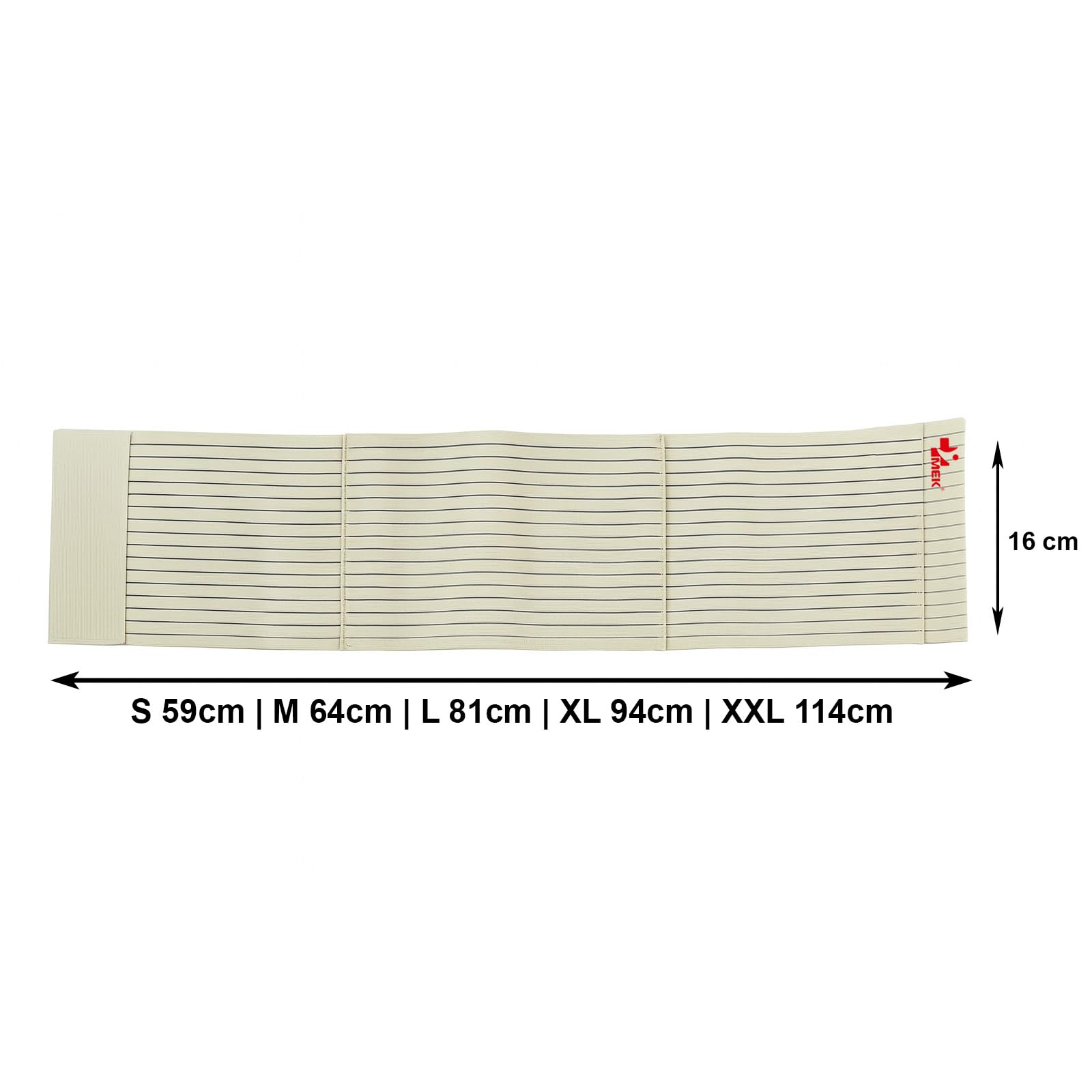 MEK Rippenbandage Herren & Damen - Medizinprodukt made in EU - Rippengurt zur Brustkorb Stabilisierung, Brustbandage Atmungsaktiv bei Rippenbruch & Prellung - Brustgurt 2003 beige (M)