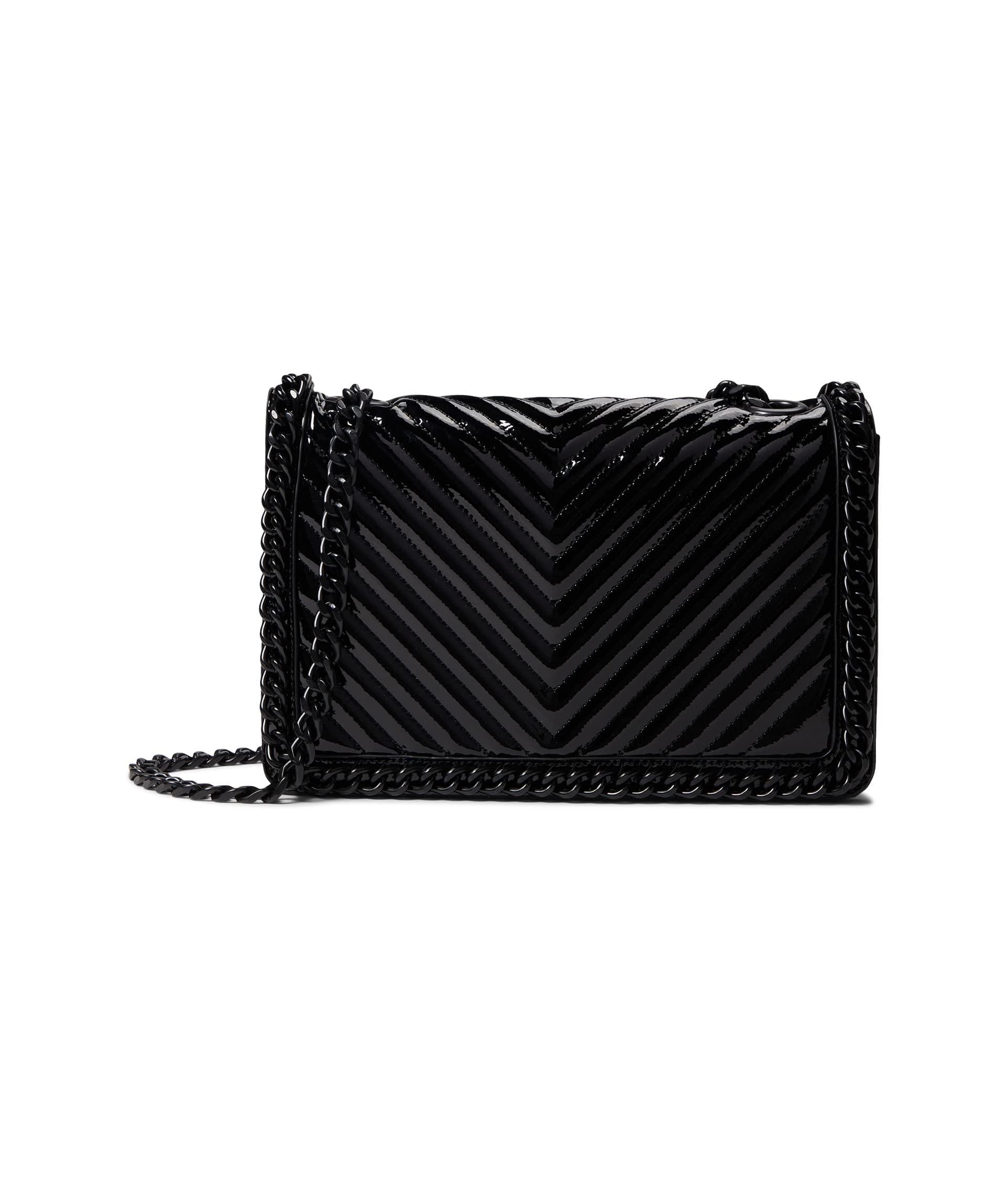 Aldo Women's Greenwald Crossbody Bag, Black Glossy, Medium