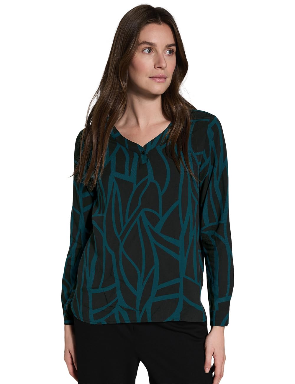 Cecil Women's Black B345247 Printed Blouse, M