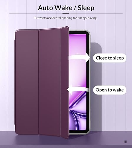 Miniatura 7 de MoKo Case Fit - Funda para iPad Air de 54 generación de 10.9 pulgadas 20222020, funda delgada de triple pliegue con parte trasera suave esmerilada,