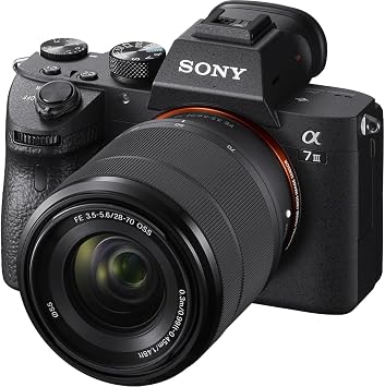 Sony a7 III Mirrorless Camera | 28-70mm Lens Bundle with 64GB Memory Card + Case + Card Reader + Memory Case + Screen Protectors + Cleaning Kit + Cloth + UV Filter + Charger + Cap Keeper (11 Items)