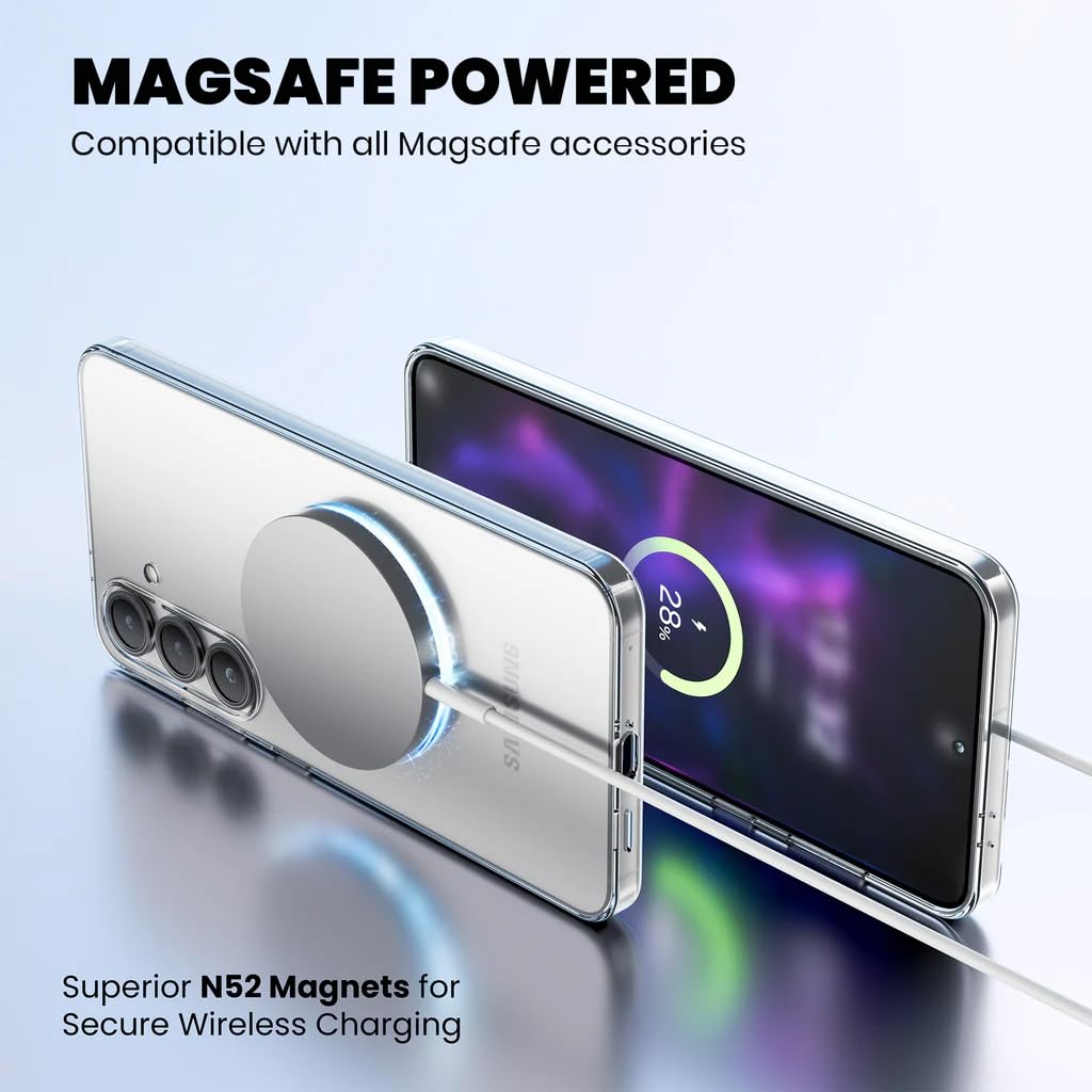 DIZORO Crystal Clear Compatible with S24 Case with Anti-Yellow Anti-Scratch Shockproof Transparent Cover — Amazon image 3