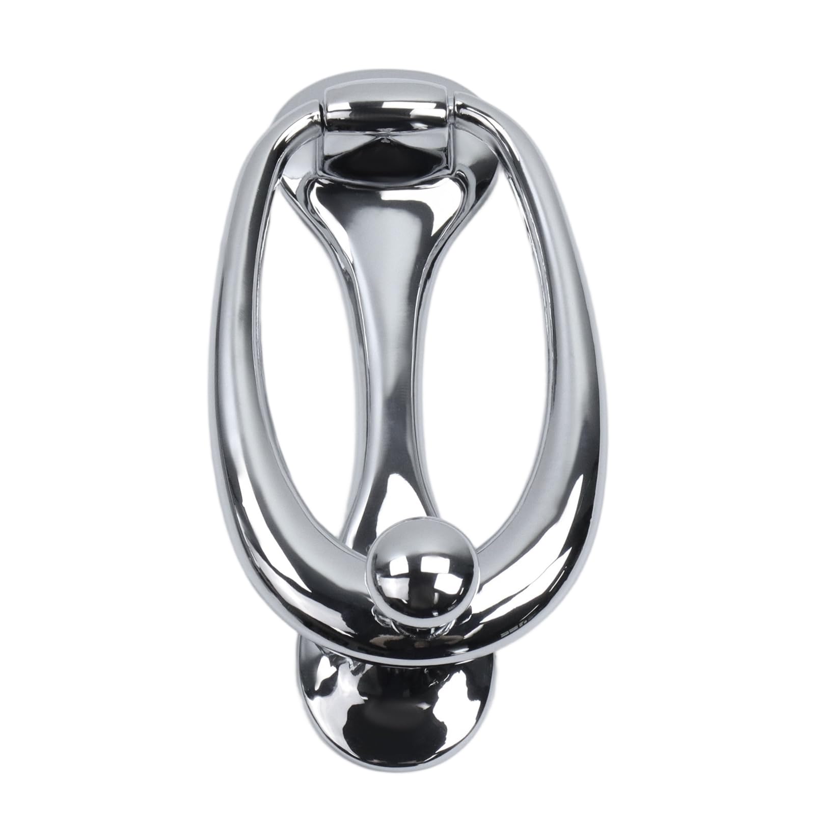 Oval Door Knocker, Chrome, 5.8x3 Inch, 1Pc