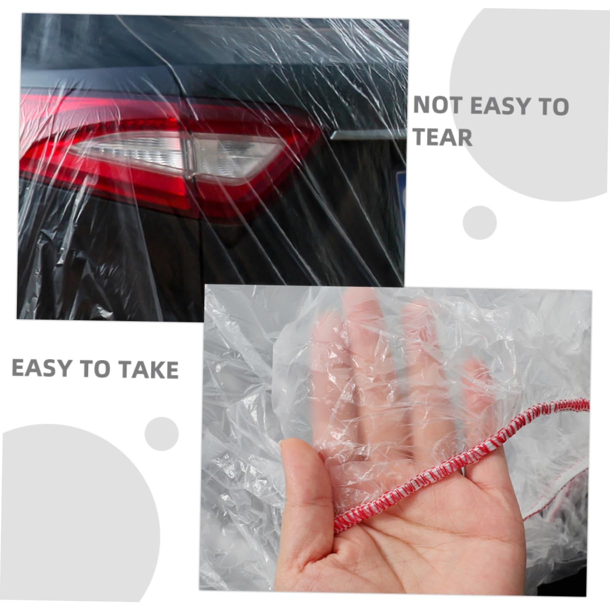 ULTECHNOVO Car Rain Cover Outdoor Vehicle Protector for Weather Use Fit for Cars for Garage Camping and Rainy — view 9