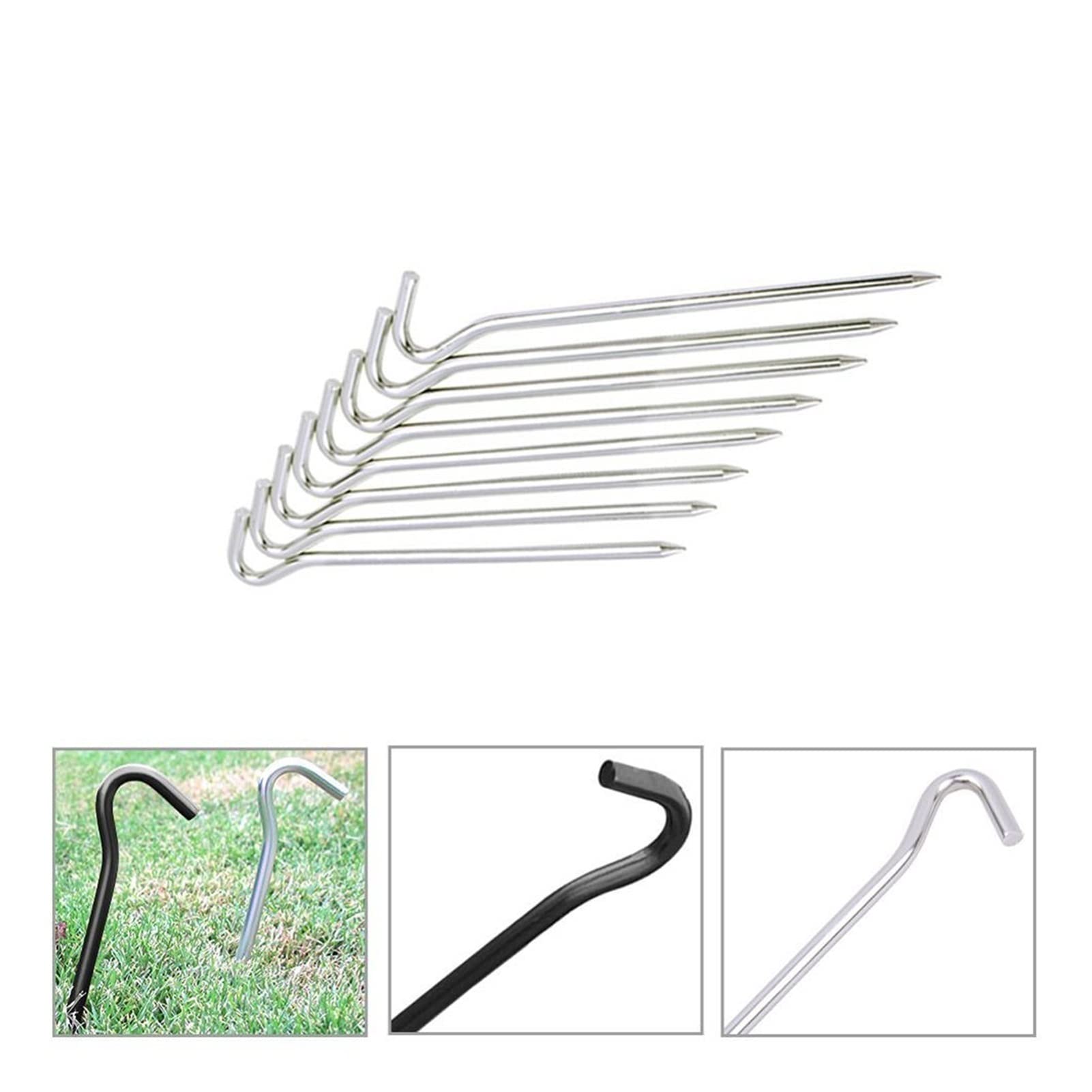 Picchetti per Tenda, Picchetti da Terra in Alluminio da 7 Pollici Picchetti per Tenda Picchetti per Tenda in Metallo Picchetti per Tenda da Campeggio in Acciaio Resistente Ganci per telo Set di 1