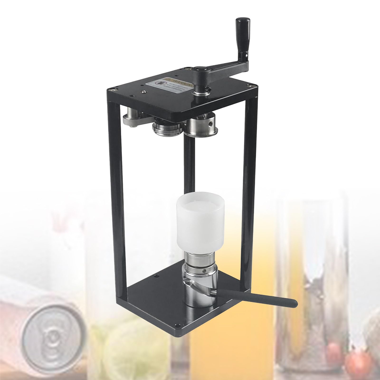 Máquina selladora de latas manual para tarros de 55 mm y altura regulable de 30 a 170 mm