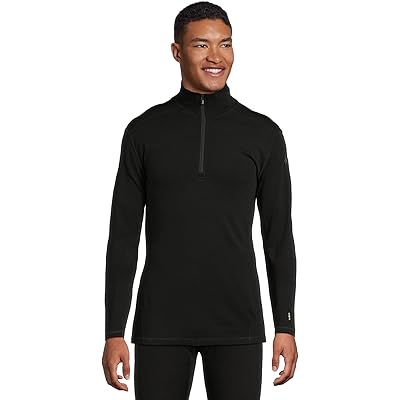 Мужская рубашка Smartwool Classic Thermal Merino Base Layer 1/4 Zip black