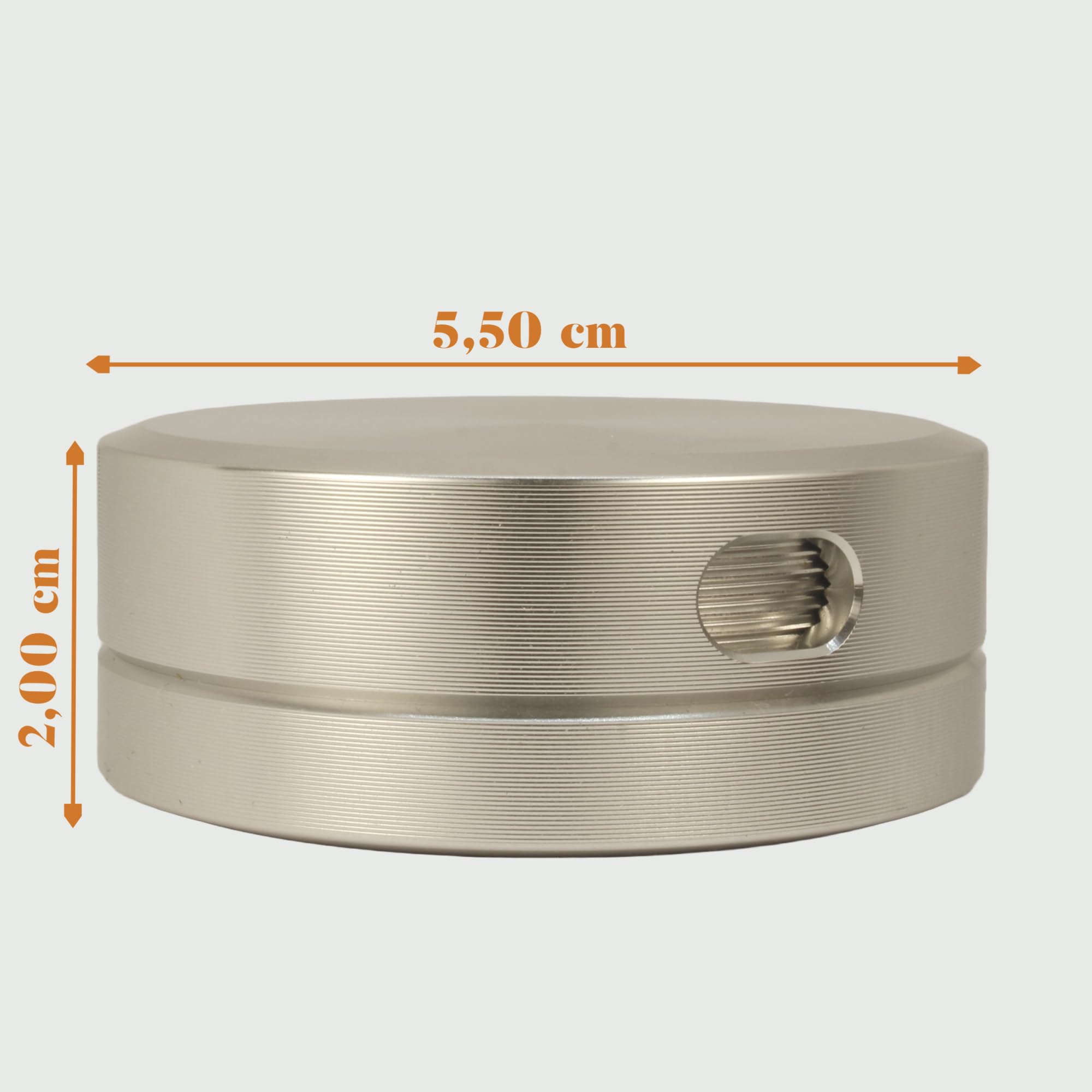 Doseur et boîte en aluminium de qualité supérieure anti-fuite avec taille de dosage réglable, distributeur (argenté)