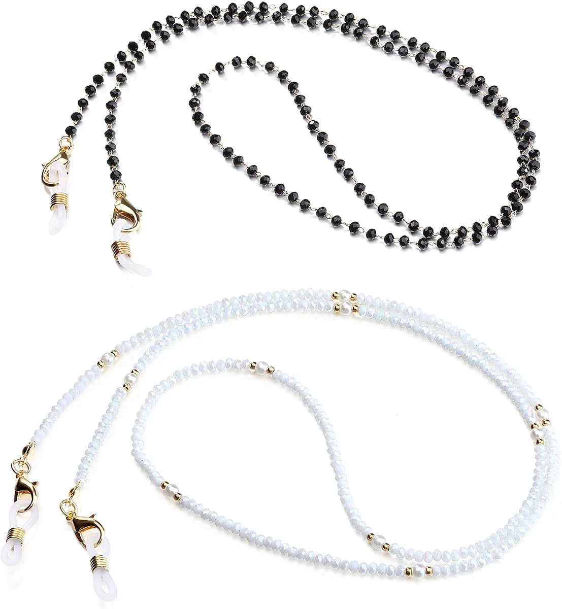 humlbird 2 Pcs Glasses Chain Mask Lanyard Strap Mask Chain Face Mask Holder Around Neck Eyeglass Chain for Women Stylish