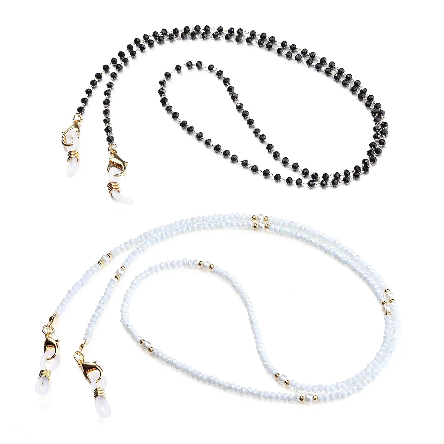 CHIROGRAPHY 2 PCS Crystal Beaded Eyeglasses Chain for Women | Sunglasses and Spectacles Holder Strap | Beaded Eyewear Chai... - Review, Price and Buying Guide
