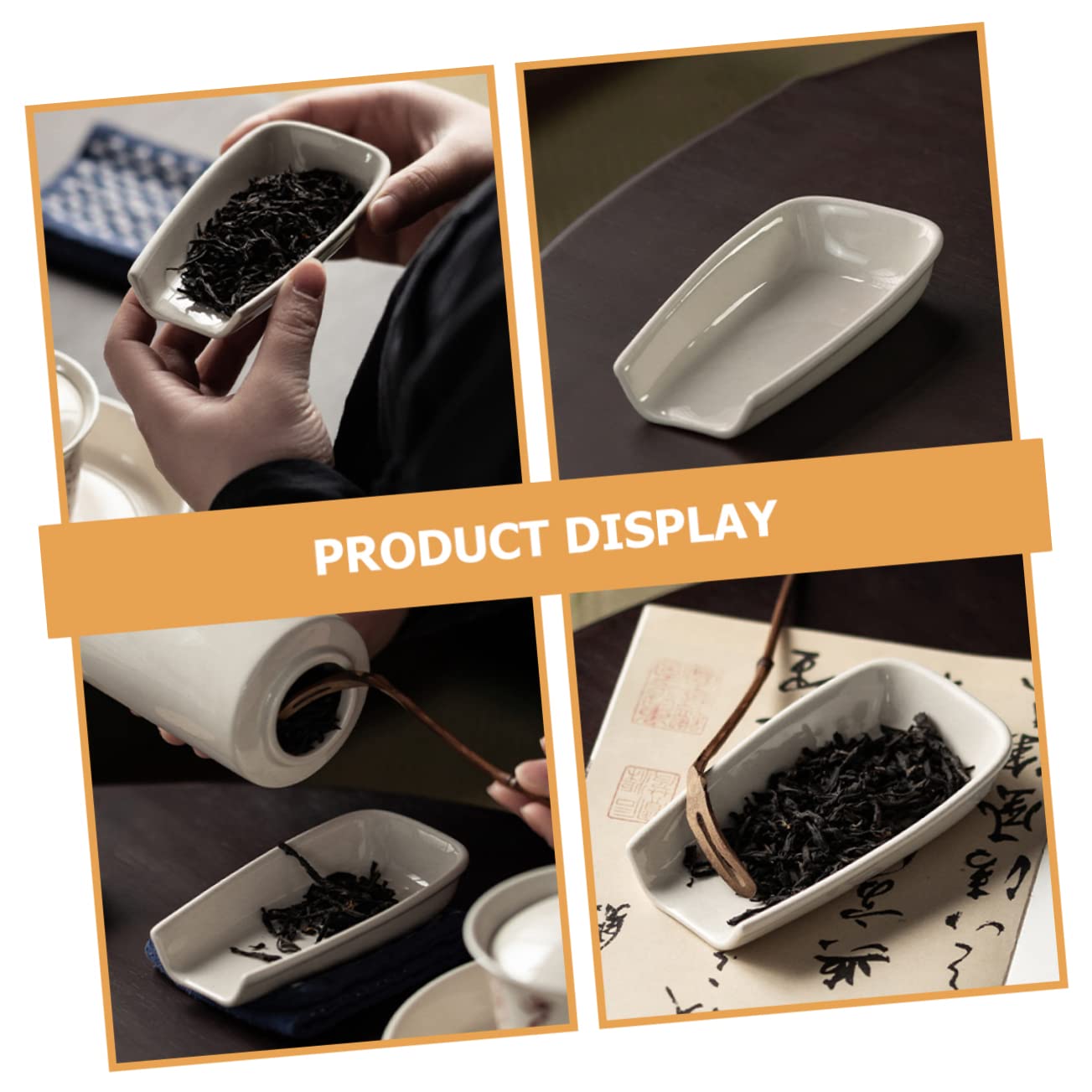 HOLIDYOYO Loose Leaf Tea Presentation Tool Ceramic Tea Scoop Easy to Clean and Store