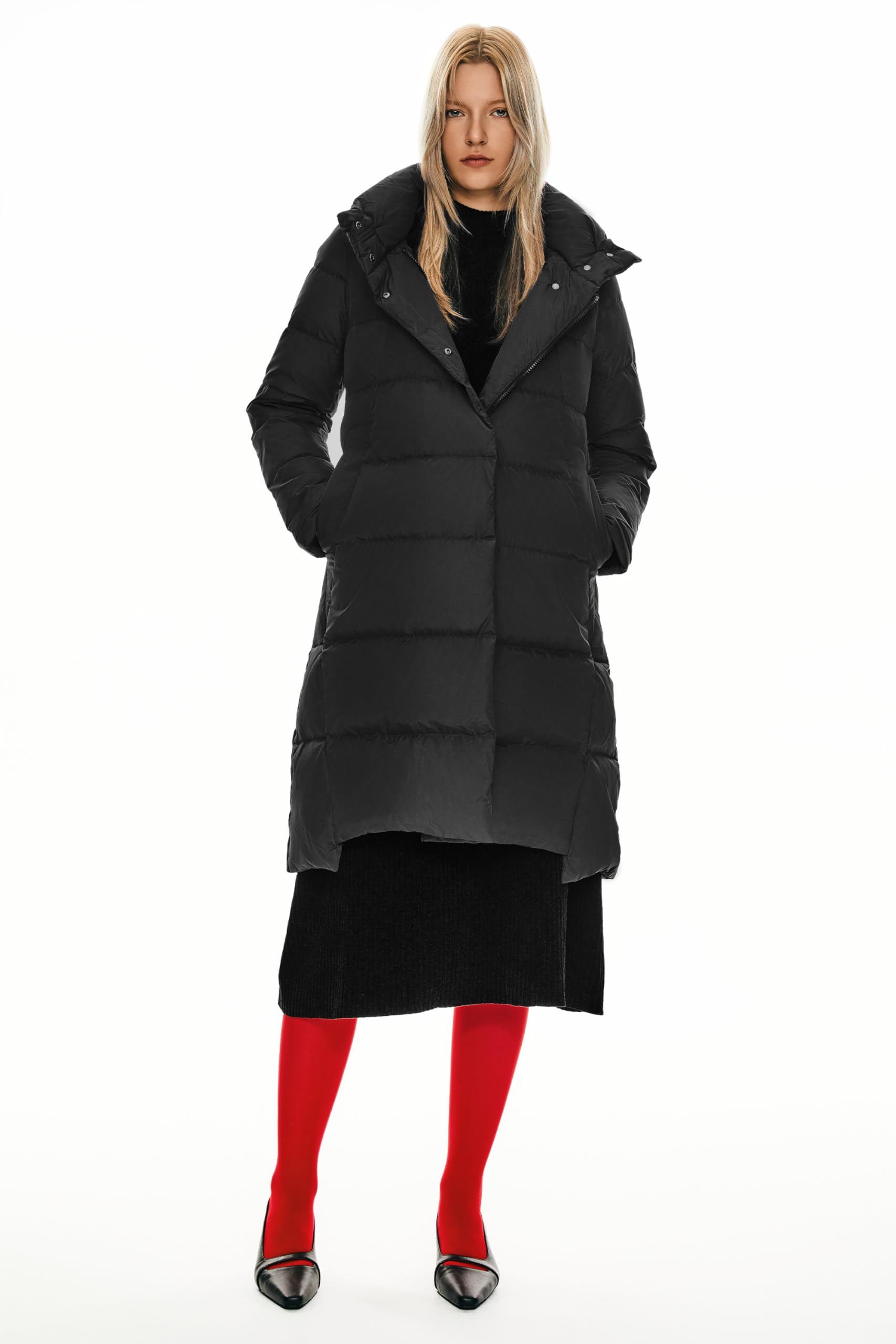 Orolay Damen Daunenmantel Warm Winter Jacke mit Kapuze Stilvoll