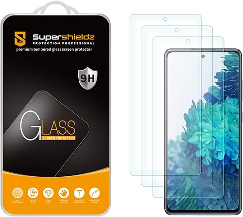 Supershieldz Protector de pantalla de vidrio templado diseñado para Samsung Galaxy S20 FE 5G, antiarañazos, sin burbujas
