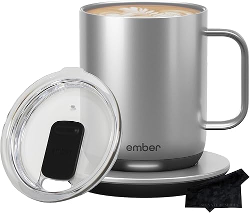 Ember - Taza inteligente con control de temperatura, 2, 10 onzas, oro rosa, duración de la batería de 1.5 horas, taza de café térmica controlada por