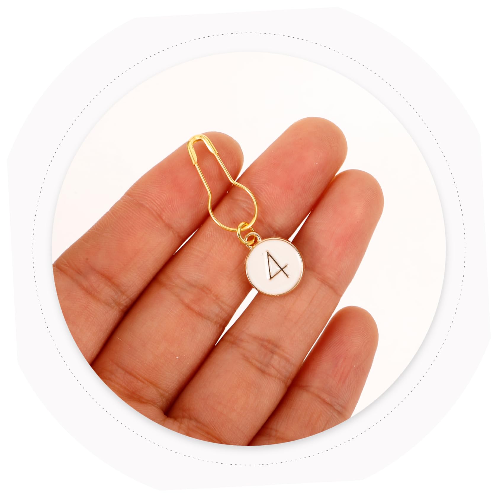 NUOBESTY 50piezas Marcadores De Puntos Aleación De Zinc Marcadores Metálicos Circulares Para Crochet y Costura Accesorios De Manualidades Para Tejer y Bordar