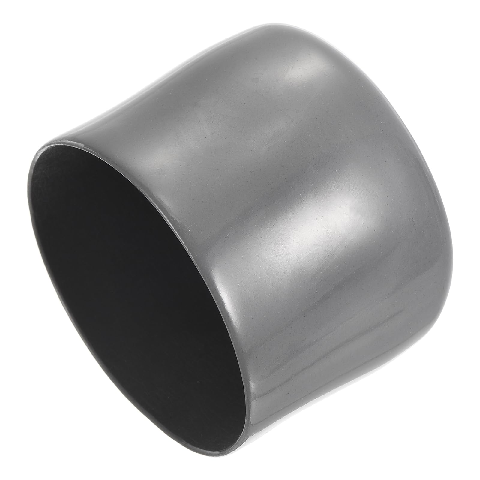 uxcell 4pcs Rubber End Caps 54mm ID Vinyl Round End Cap Cover Screw Thread Protectors Dark Grey, 40mm Height
