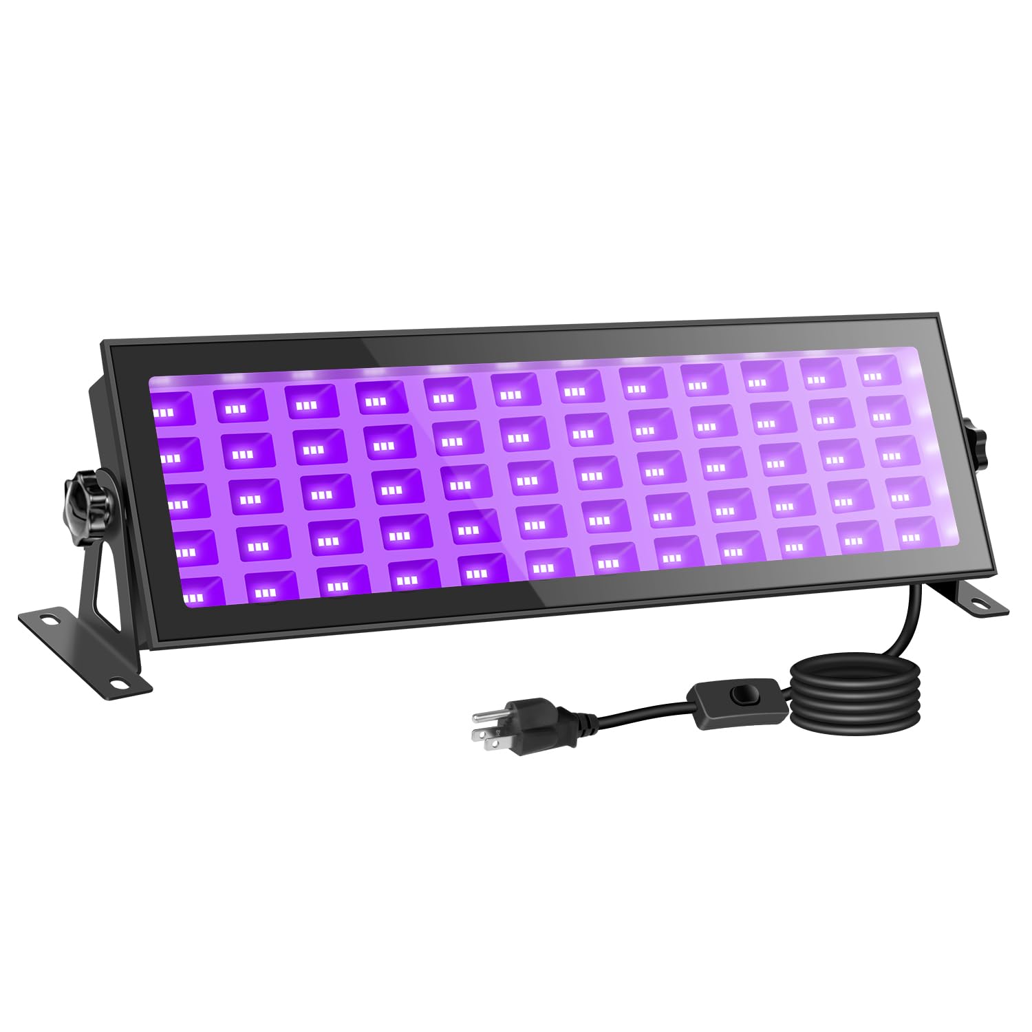 120W LED Black Light Bar, Light Up 40x40ft Area, 180 LEDs Blacklight with 5ft Power Cord and Plug, IP66 Waterproof Black Lights for Glow Party, Body Paint, Birthday, Halloween, Christmas