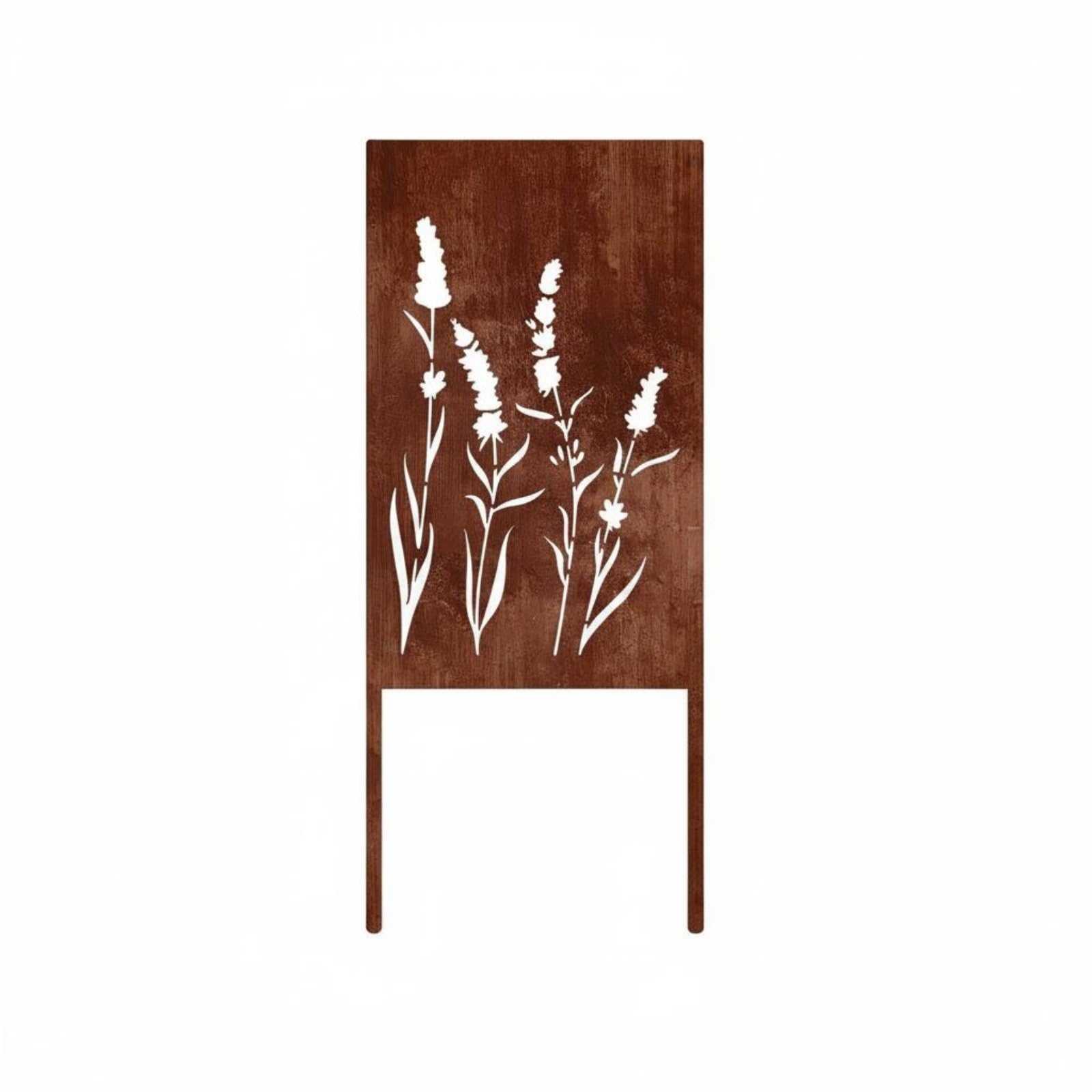 Botanical Garden Stake Hollow Out Design Rusted Metal Garden Stake Weather-Resistant Metal Yard Art, Lavender | Home & Garden | Yard Garden & Outdoor Living | Garden D?©cor-image-6